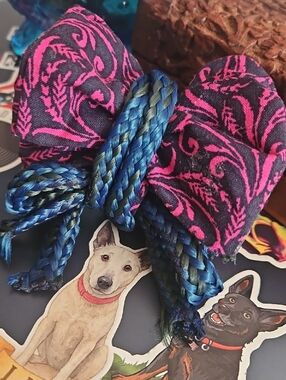 Handmade Dog Pet Collar Bow Tie Accent NEW